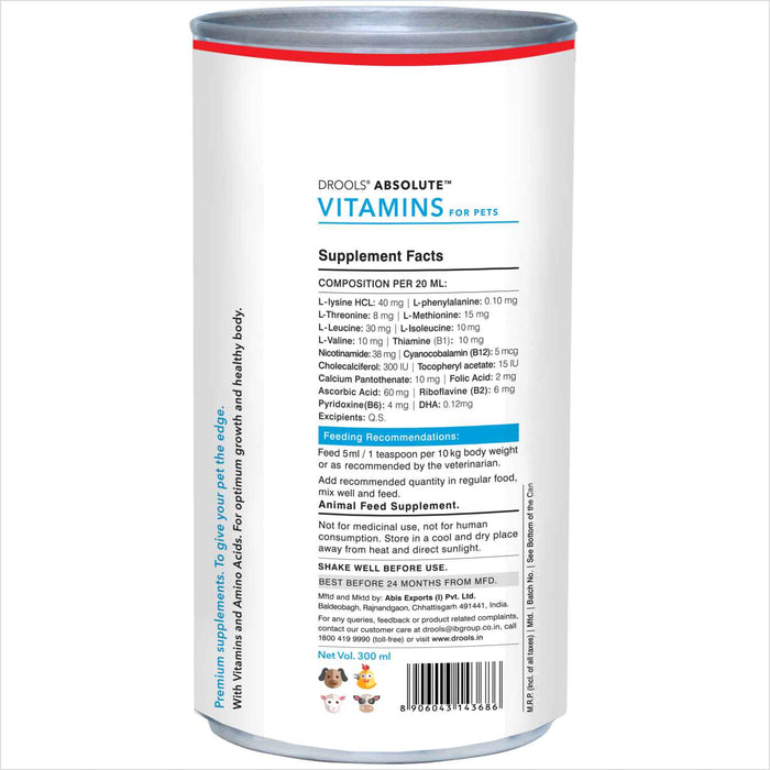 Drools Absolute Vitamin Syrup for Dog
