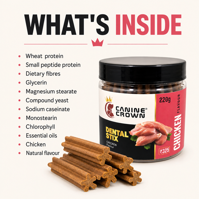 Canine Crown Chicken Dental Stix for Dogs