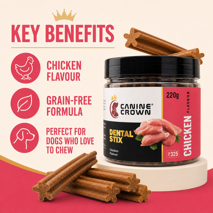 Canine Crown Chicken Dental Stix for Dogs