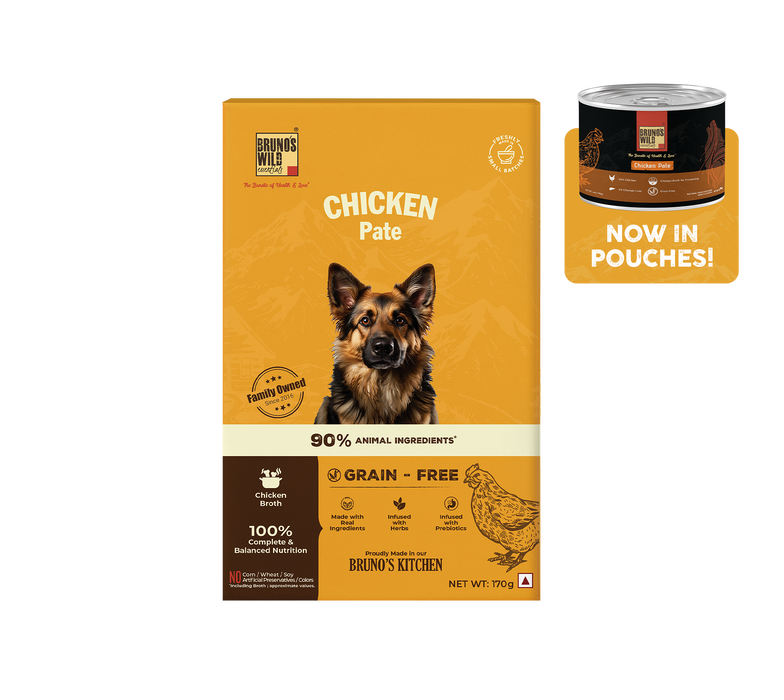 Brunos Wild Essentials Chicken and Chicken Liver in Pate Grain Free Dog Wet Food