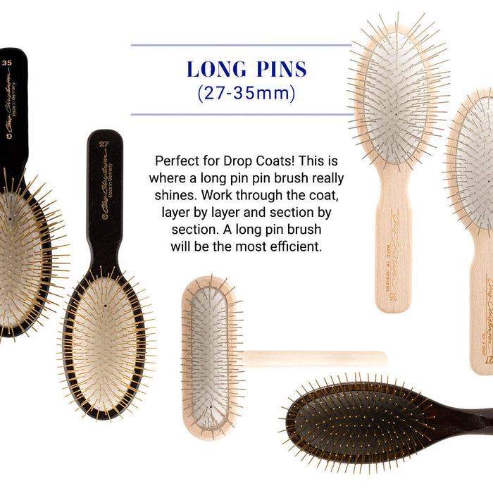 Chris Christensen Oval Brass Pin Brush Fusion Series for Dog