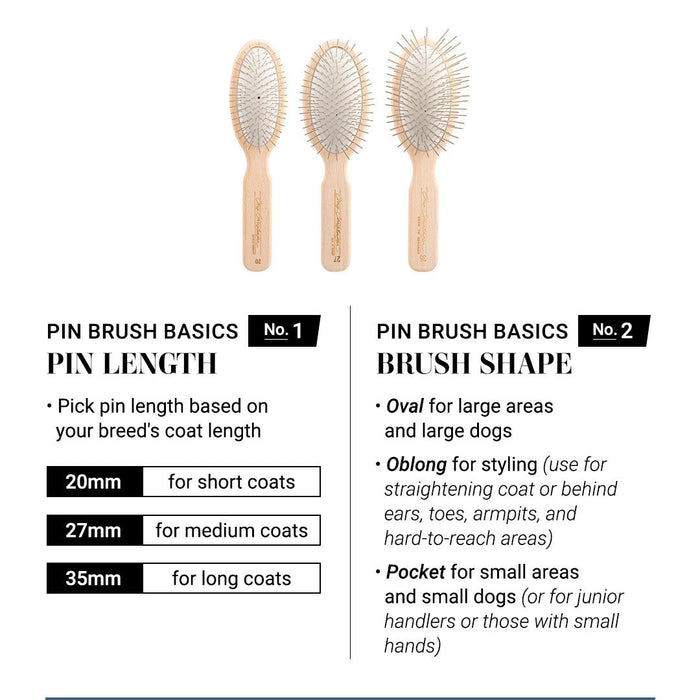 Chris Christensen Original Series Oval Pin Brushes for Dogs and Cats