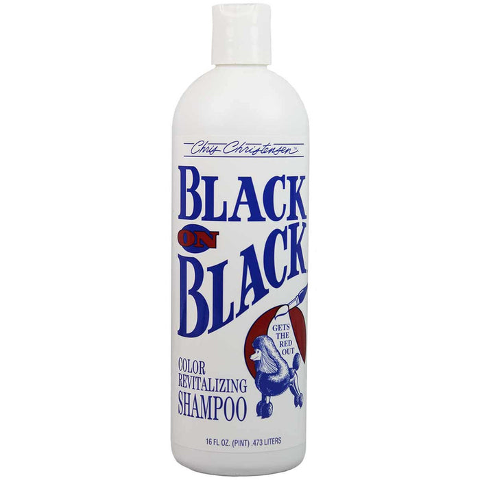 Chris Christensen Black on Black Shampoo for Dogs bottle front view