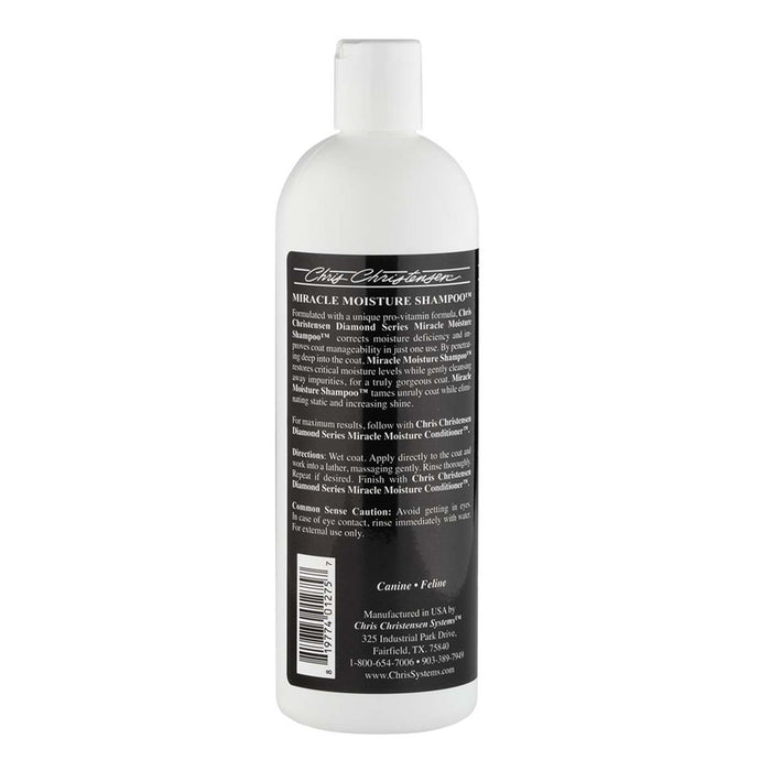 Chris Christensen Diamond Series Miracle Moisture Shampoo for Dogs and Cats product packaging