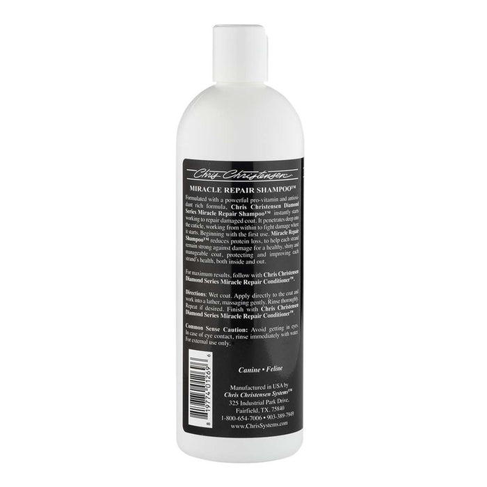 Chris Christensen Diamond Series Miracle Repair Shampoo for Dogs and Cats product packaging