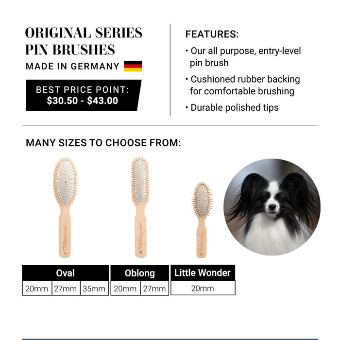 Chris Christensen Original Series Oblong Pin Brushes for Dogs and Cats