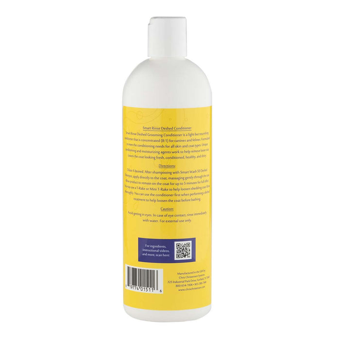 Chris Christensen Smart Rinse De-Shed Conditioner for Dogs and Cats product packaging
