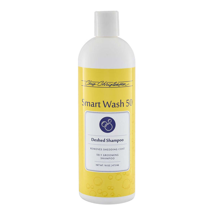 Chris Christensen Smart Wash50 De-Shed Shampoo for Dogs and Cats bottle front view