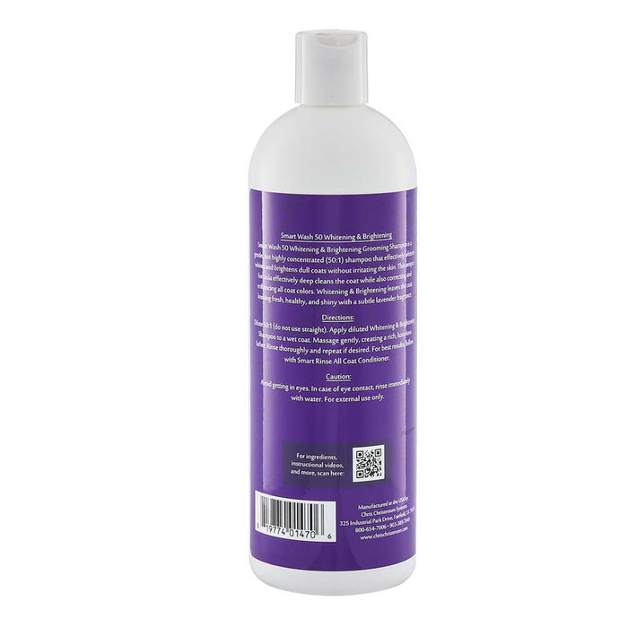 Chris Christensen Smart Wash50 Whitening and Brightening Shampoo for Dogs product packaging