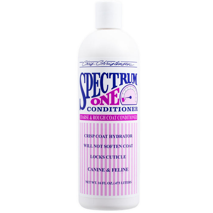 Chris Christensen Spectrum One Coarse and Rough Coat Conditioner for Dogs bottle front view