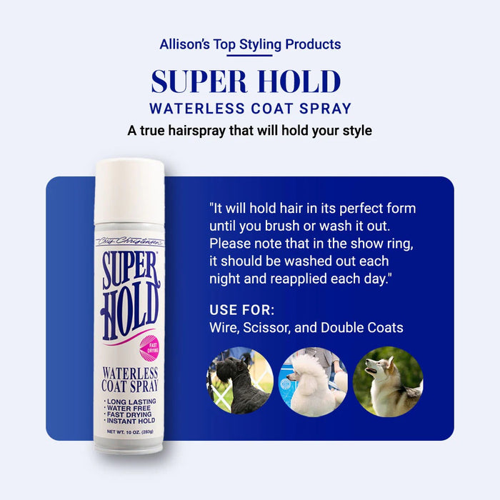 Chris Christensen Super Hold Waterless Coat Spray for Dog