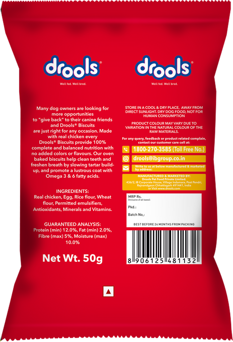Drools Biscuit Laddi Treats for Dog