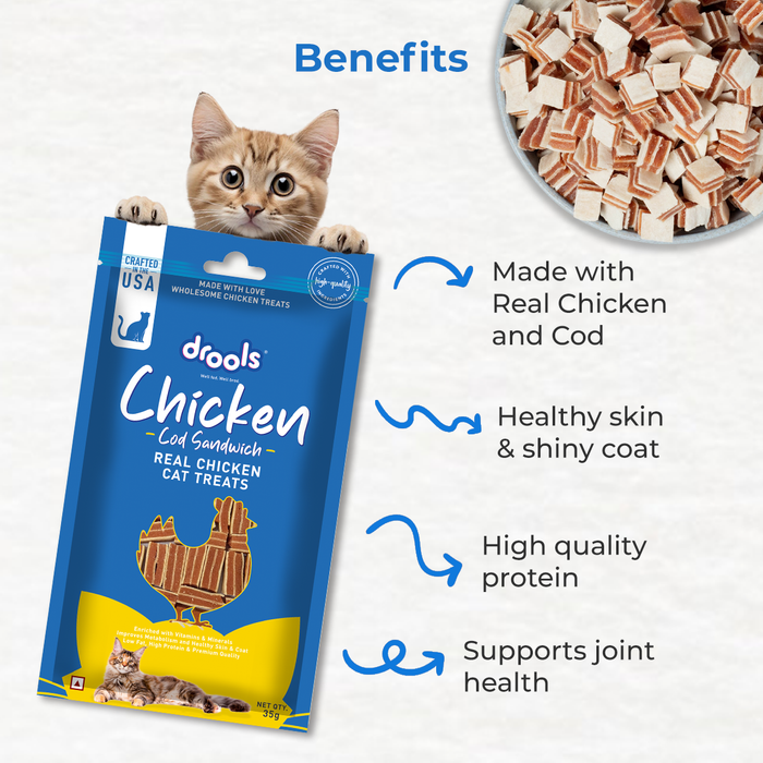Drools Chicken Cod Sandwich Treats for Cat