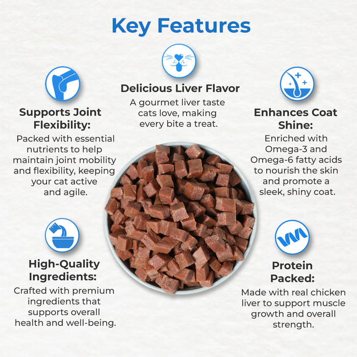 Drools Chicken Liver Dice Treats for Cat