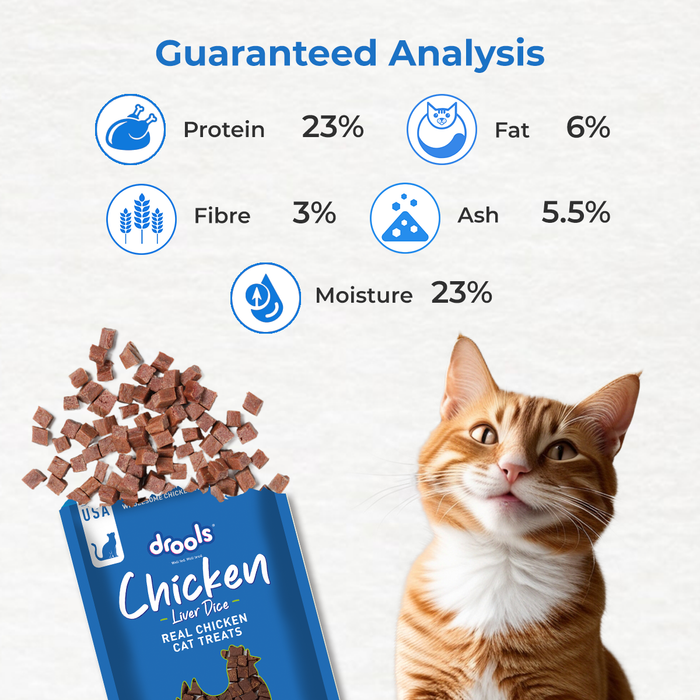 Drools Chicken Liver Dice Treats for Cat