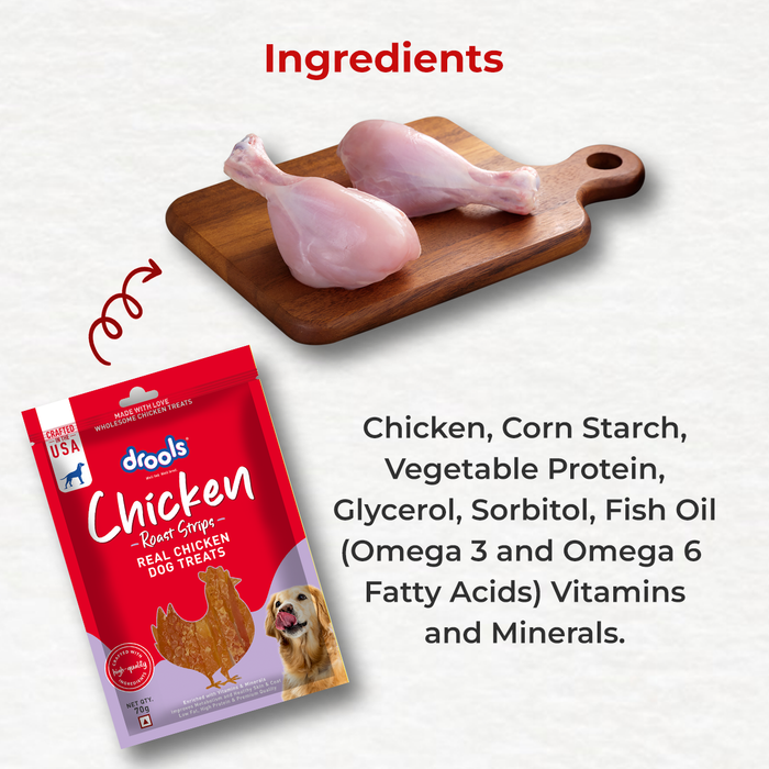 Drools Chicken Roast Strips Treats for Dog