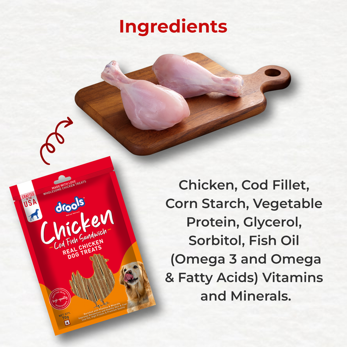 Drools Cod Fish Sandwich Treats for Dog