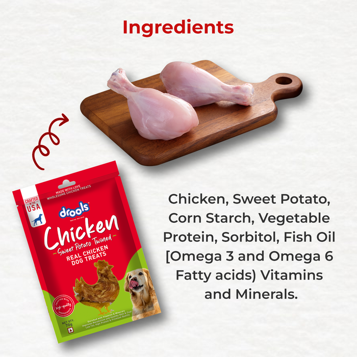 Drools Sweet Potato Twined Treats for Dog