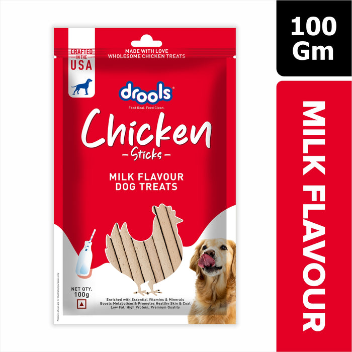 Drools Chicken Milk Flavor Treats Sticks for Dog