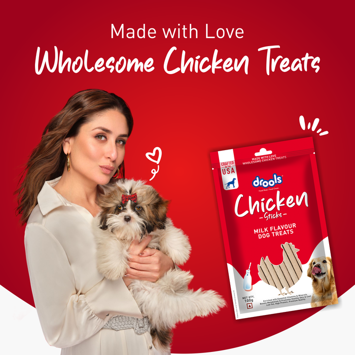 Drools Chicken Milk Flavor Treats Sticks for Dog