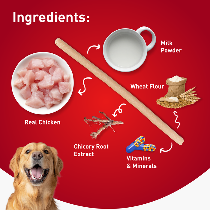 Drools Chicken Milk Flavor Treats Sticks for Dog