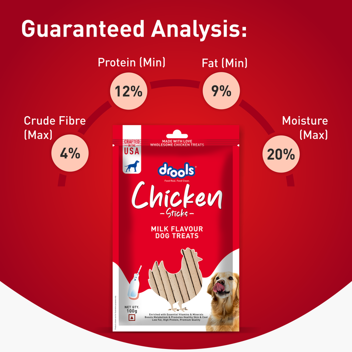 Drools Chicken Milk Flavor Treats Sticks for Dog