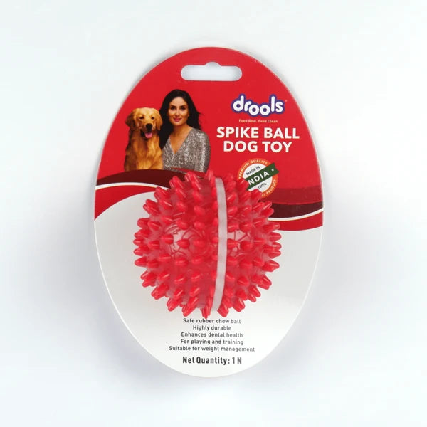 Drools Non-Toxic Rubber Stud Spike Hard Ball Chew Toy for Dog