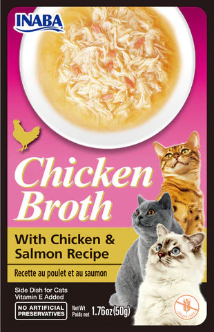 Inaba Chicken Broth with Chicken & Salmon Recipe cat wet food