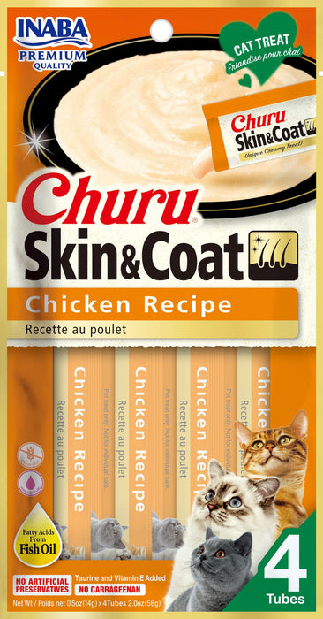 Inaba Churu Skin & Coat Chicken Recipe cat treat