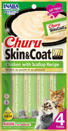 Inaba Churu Skin & Coat Chicken with Scallop Recipe cat treat