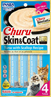 Inaba Churu Skin & Coat Tuna with Scallop Recipe cat treat
