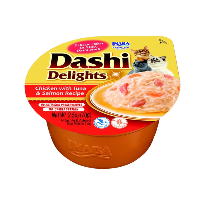 Inaba Dashi Delights Chicken with Tuna & Salmon Recipe cat wet food