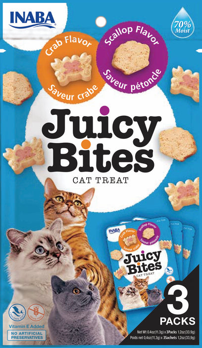 Inaba Juicy Bites Scallop & Crab Flavor cat treat