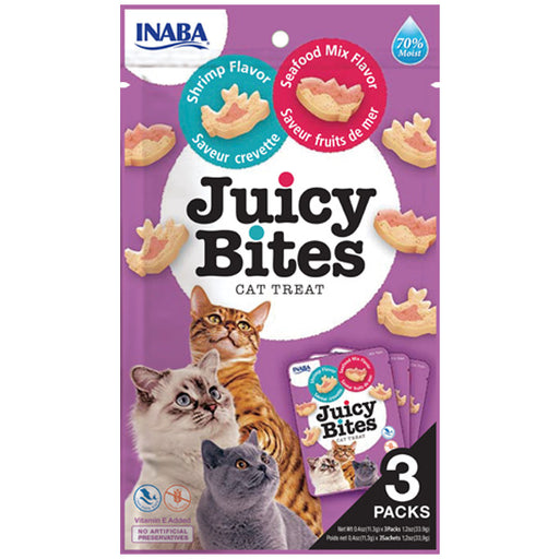 Inaba Juicy Bites Shrimp & Seafood Mix Flavor cat treat