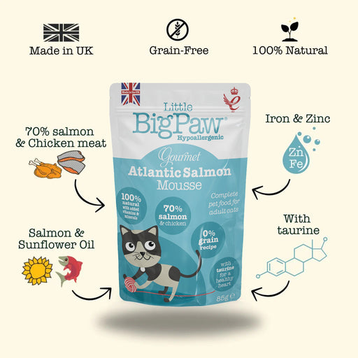 Little Big Paw Gourmet Atlantic Salmon Mousse Cat Food