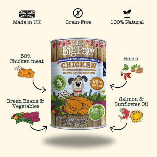 Little Big Paw Chicken and Vegetable Wet Dog Food 390g