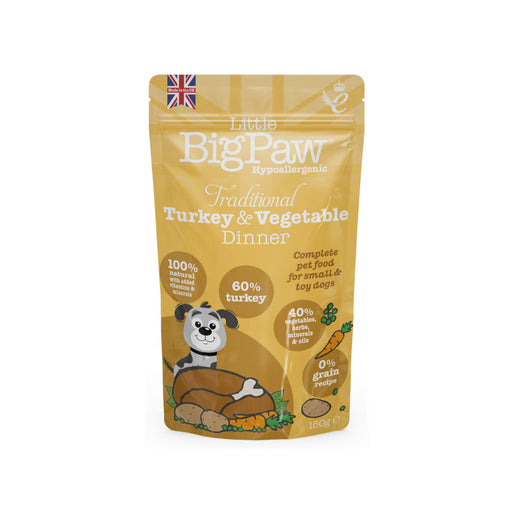 Little Big Paw Traditional Turkey and Vegetable Dinner Wet Dog Food 150g