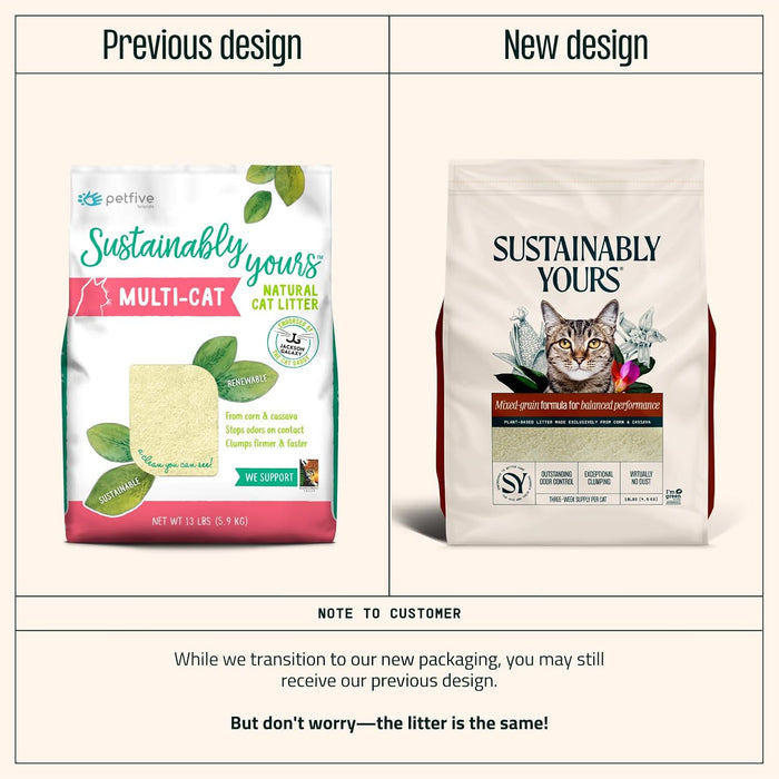 Sustainably Yours Natural Mixed Grain Cat Litter