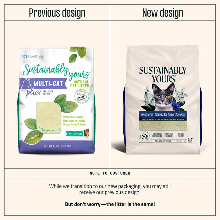 Sustainably Yours Small Grain Clumping Cat Litter