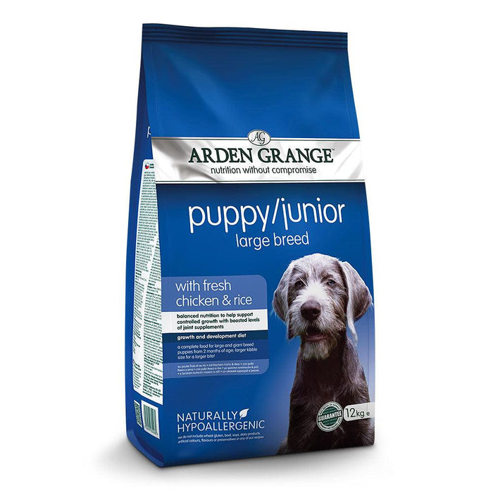 Arden Grange Chicken and Rice Puppy Junior Large Breed Hypoallergenic Dog Food - Ofypets