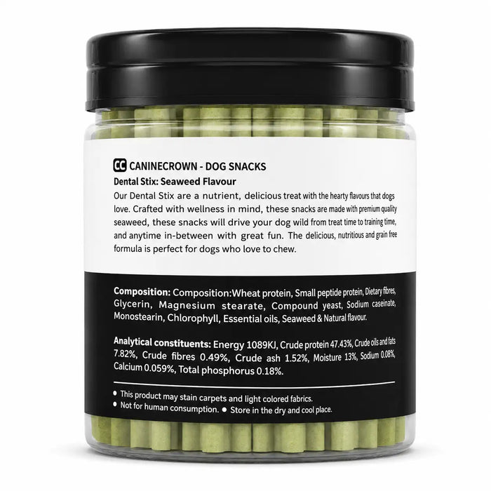 Canine Crown Seaweed Dental Stix for Dogs of All Breeds
