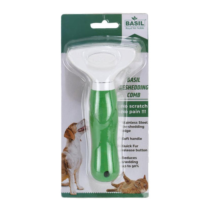 Basil De-Shedding Comb for Grooming Dogs and Cats - Ofypets