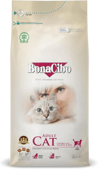 Bonacibo Chicken with Anchovy and Rice Premium Cat Food - Ofypets