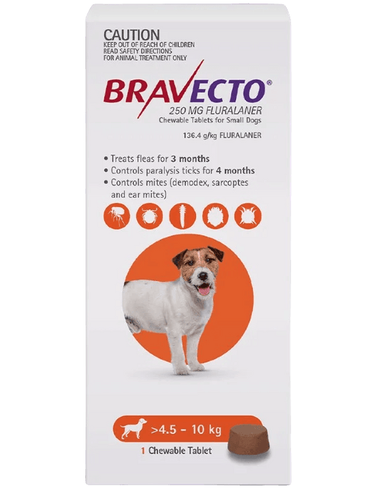 Bravecto Tick and Fleas Removal Chewable Tablet for Dogs (Fluralaner) - Ofypets