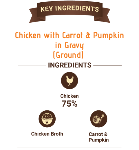 Brunos Wild Essentials Chicken with Carrot and Pumpkin in Gravy Grain Free Cat Wet Food - Ofypets