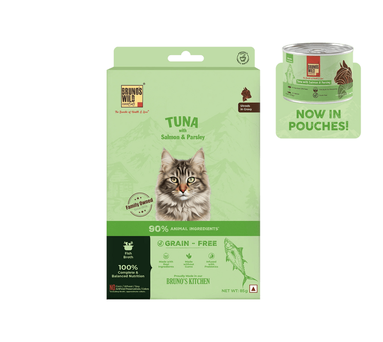 Brunos Wild Essentials Tuna with Salmon & Parsley Gravy Grain Free Cat Wet Food - Ofypets