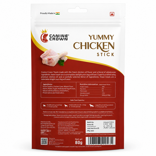 Canine Crown Yummy Chicken Stick - Ofypets