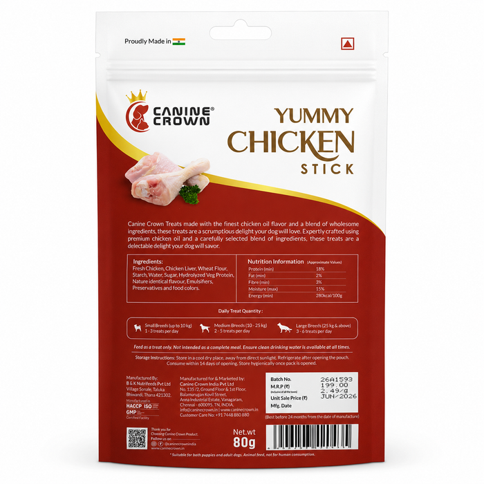 Canine Crown Yummy Chicken Stick - Ofypets
