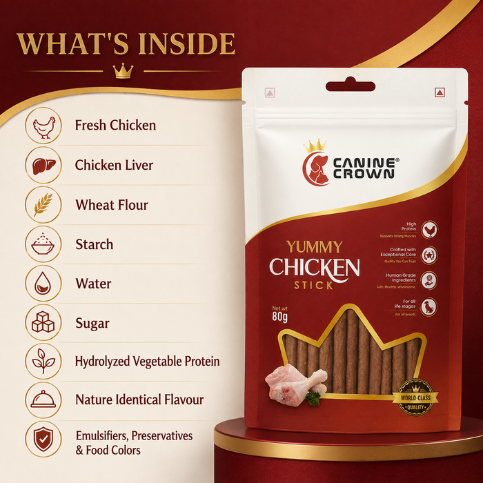 Canine Crown Yummy Chicken Stick - Ofypets
