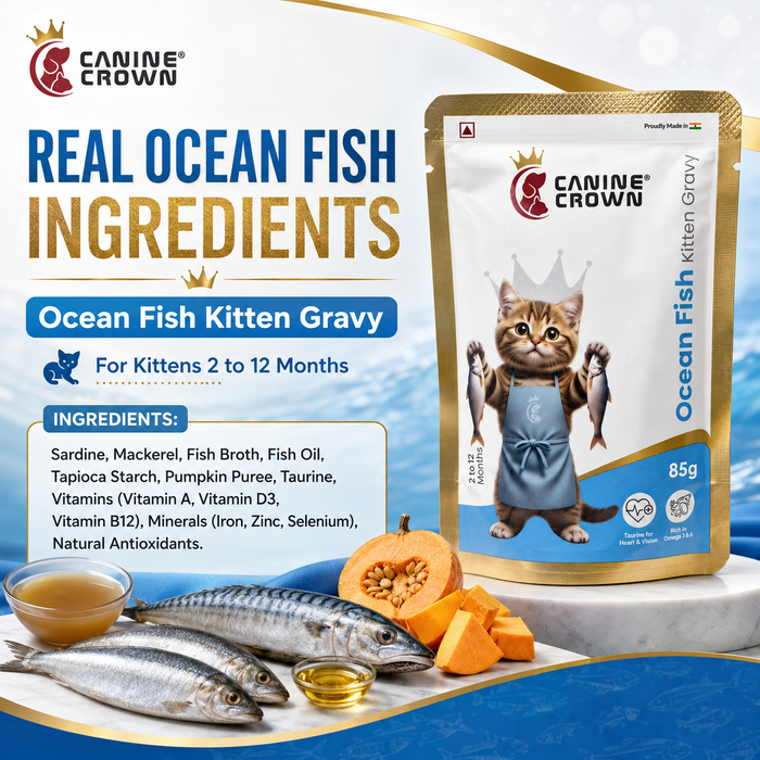 Canine Crown Ocean Fish Kitten Gravy - Ofypets